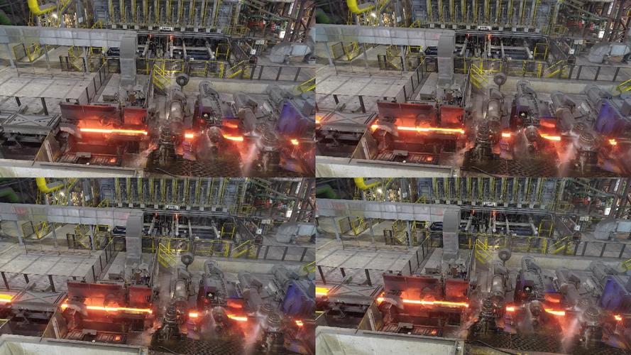冶金 重工业 铁金属 钢厂 室内 熔炉 黄色 机械 金属 工厂 生产线